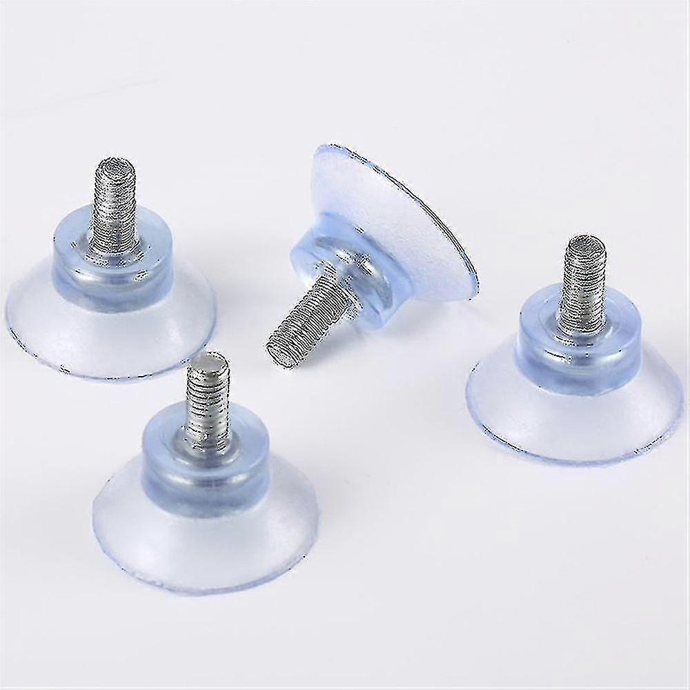4pcs/set Transparent Pvc Suction Cups 34 Mm With Thread Screws