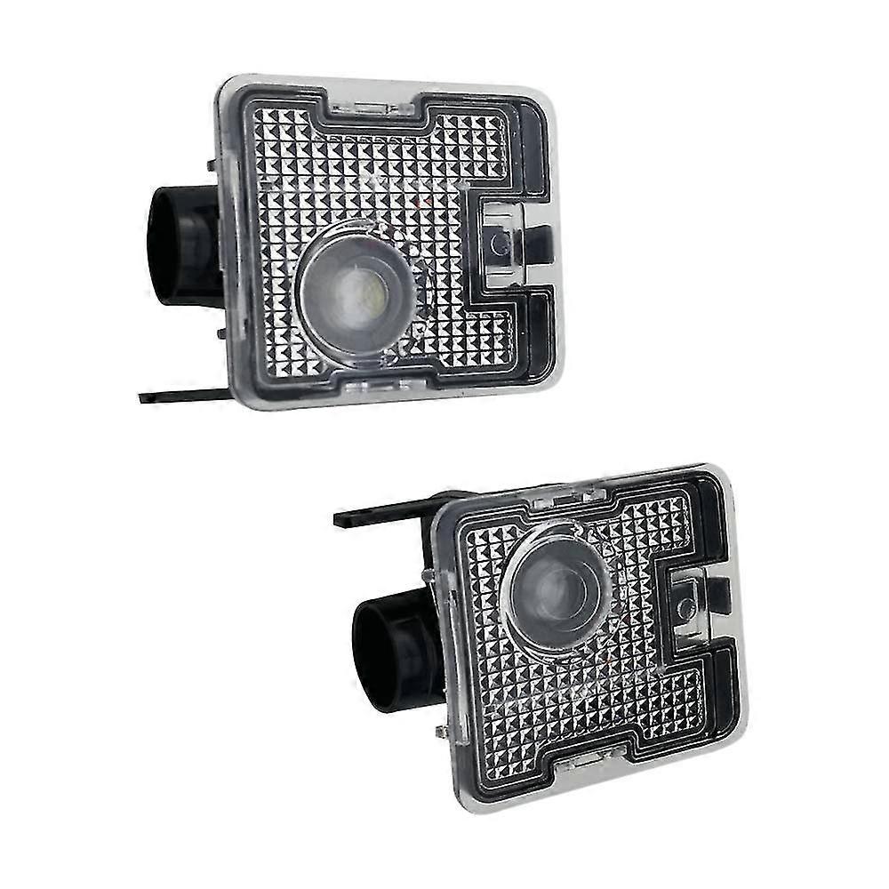 2Pcs Car Side Led Lighting Sign Projection Lamp Rearview Mirror Lighting Welcome Light For Fox Focu