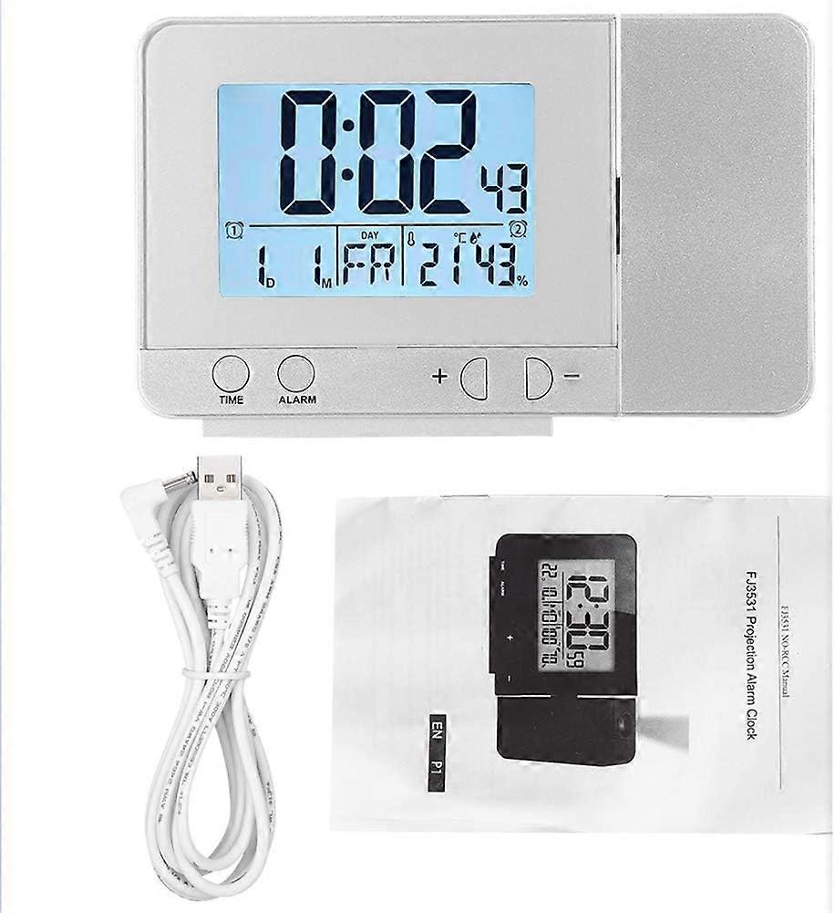 Projektion WeckerLED Multifunktionsprojektion Digitaler Wecker Temperatur USB