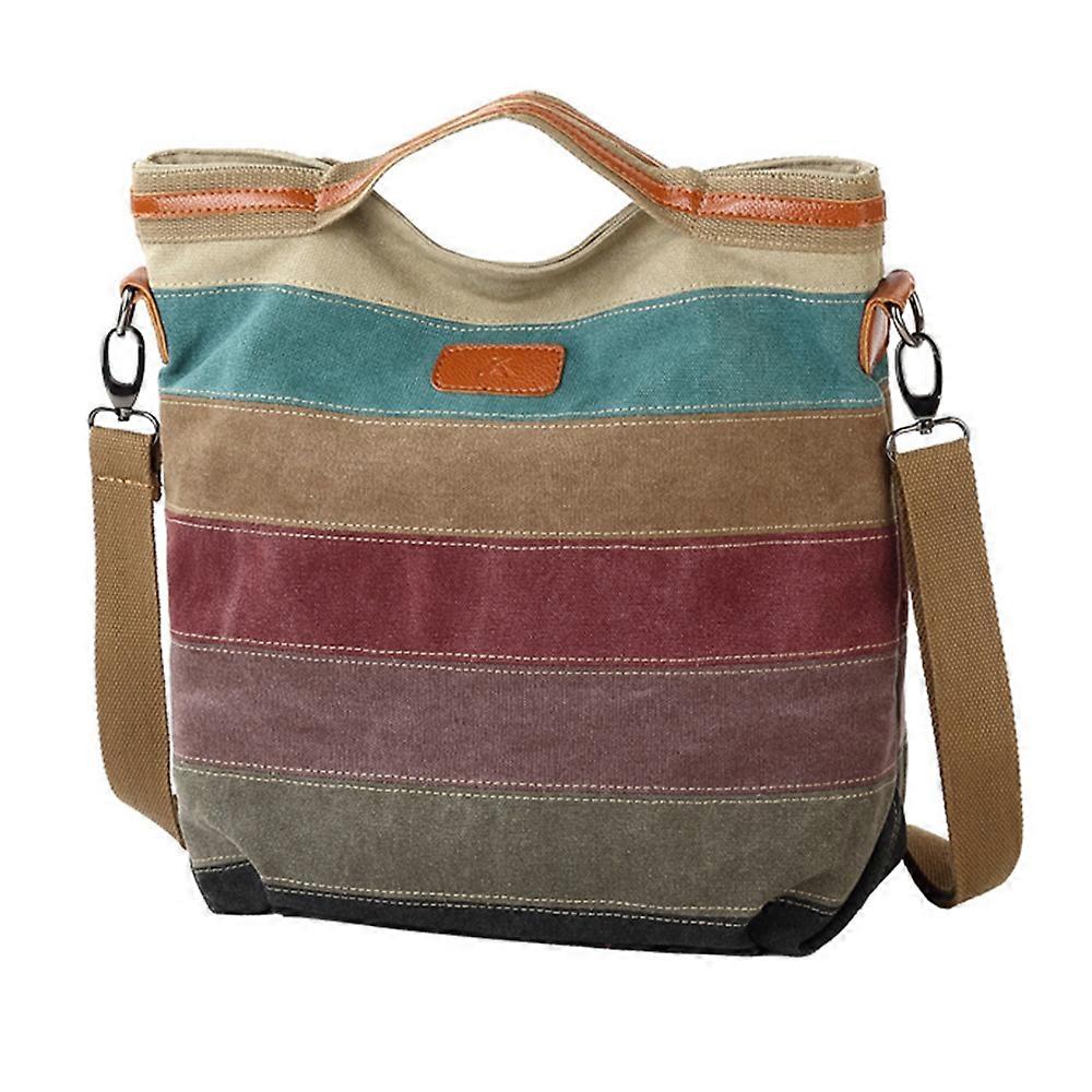 Canvas Color Patchwork Women's Bag - Portable Diagonal Bag
