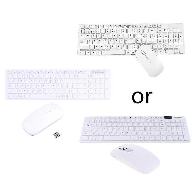 Quiet Full Size Wireless Keyboard and Mouse Set for Windows Computer PC