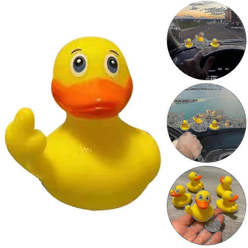 1/3/5/10pcs الاصبع الأوسط المطاط بطة، لطيف صغير مضحك المطاط البطة حزب ديكور سيارة الحلي هدية