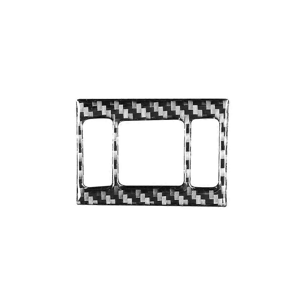 Emergency Flash Button Cover Trim Frame Sticker Decoration Carbon Fiber For Q5 2018-2023 Interior A