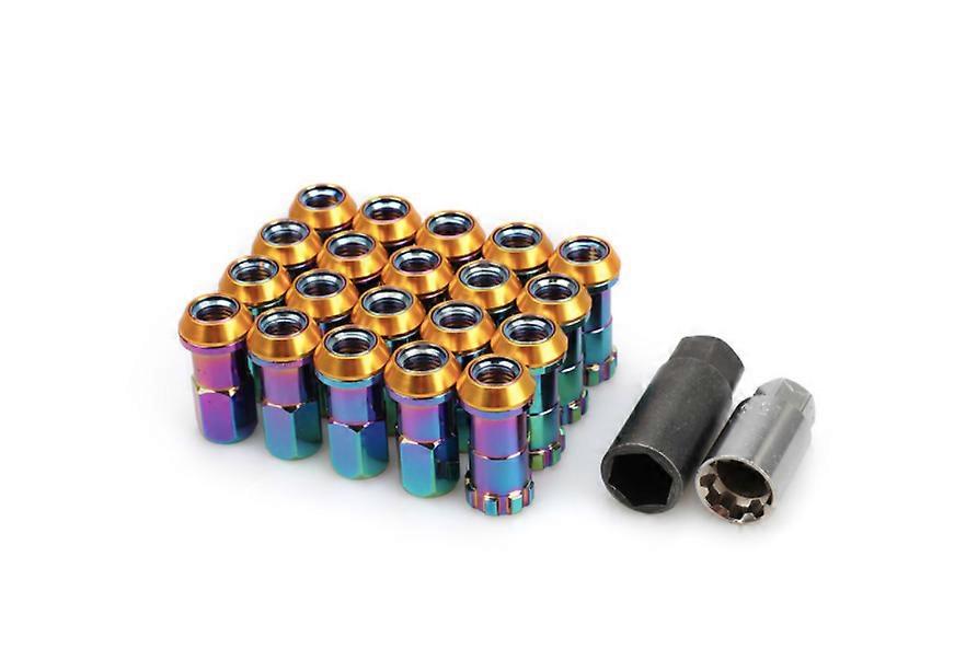 Car modification with anti-theft screw nut M12X1.5 universal color wheel nut set