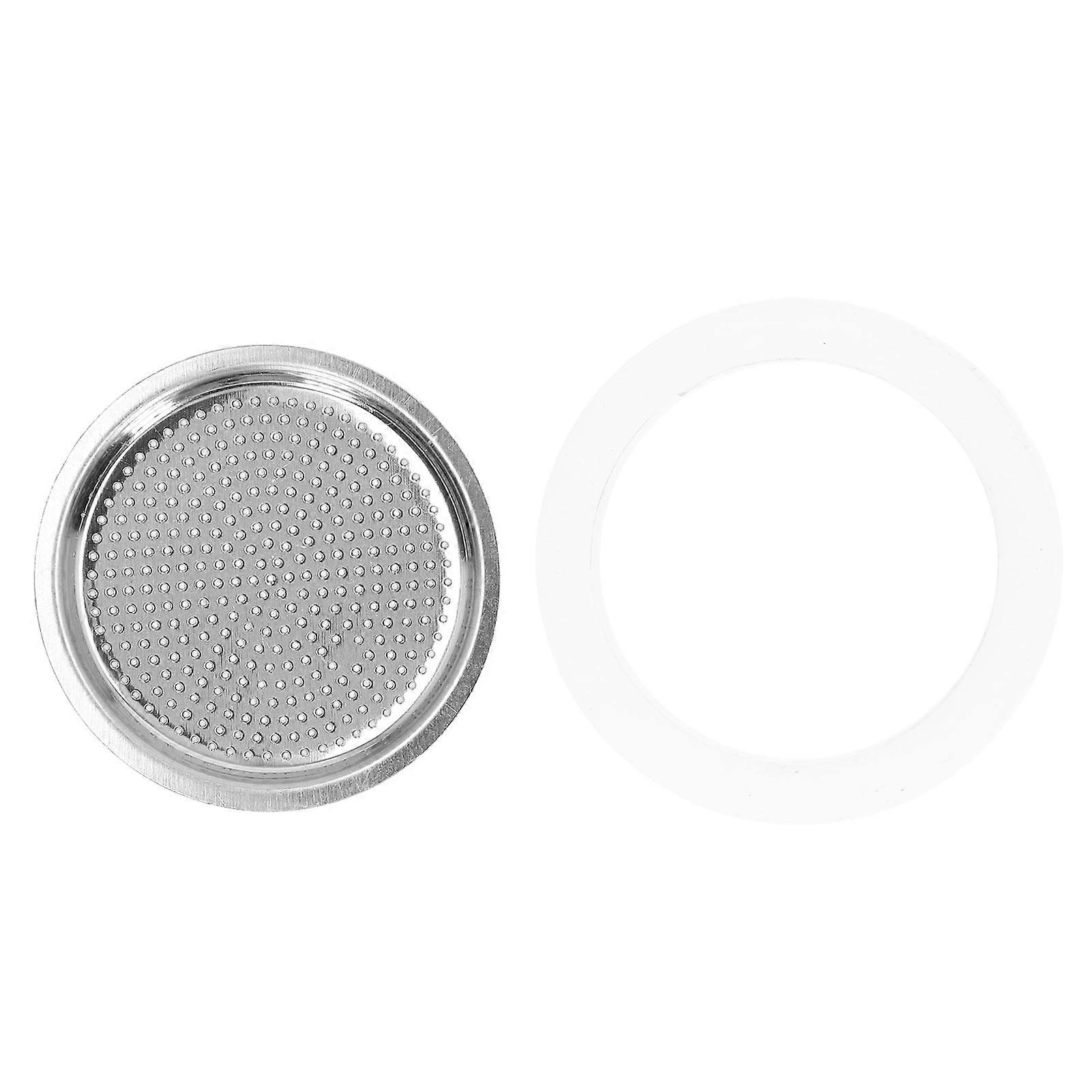 الفولاذ المقاوم للصدأ تصفية القهوة آلة تصفية القهوة الملحقات مع طوقا مطاطية4 حصص