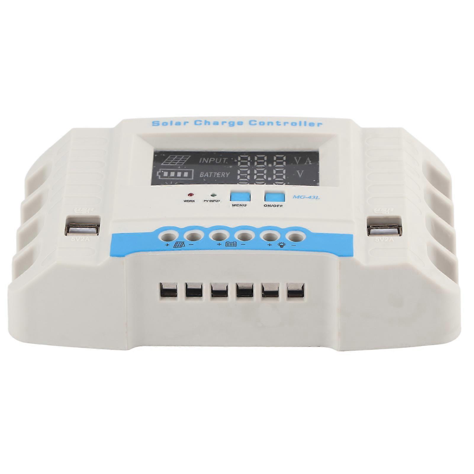 Solar Charge Controller LCD Display Electrical Protection Functions Impact Resistance Panel Regulator30A