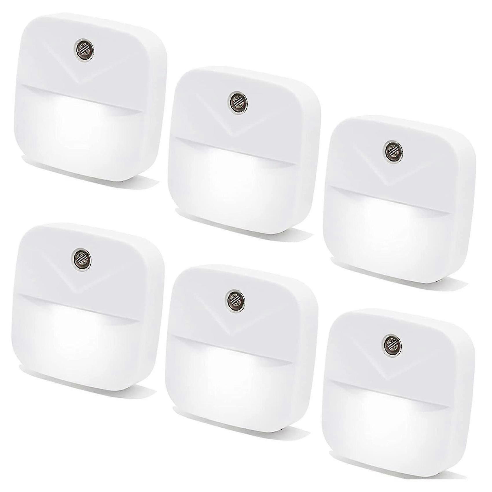6 Pack Led Night Light Plug In, Smart Nightlights With Dusk Eu Plug
