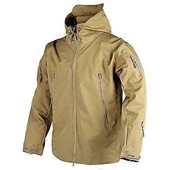 Giacca Tattica Softshell Impermeabile Per Uomo – Antivento Con Cappuccio, Leggera Per Mezza Stagione - copertina