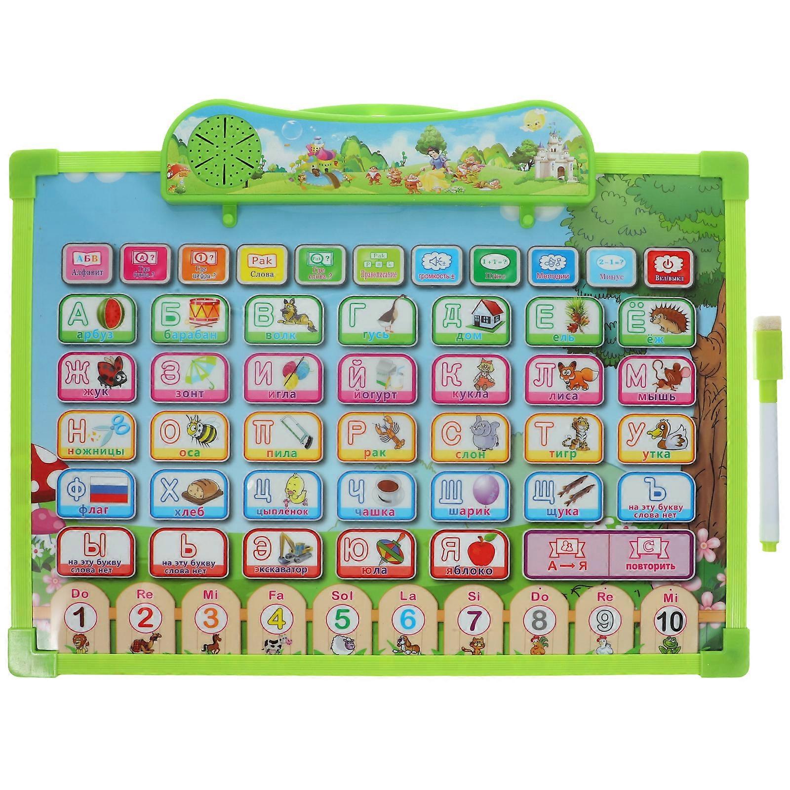 Alphabet Poster for Toddlers Russian Alphabet Chart Sound Alphabet Learning Toy