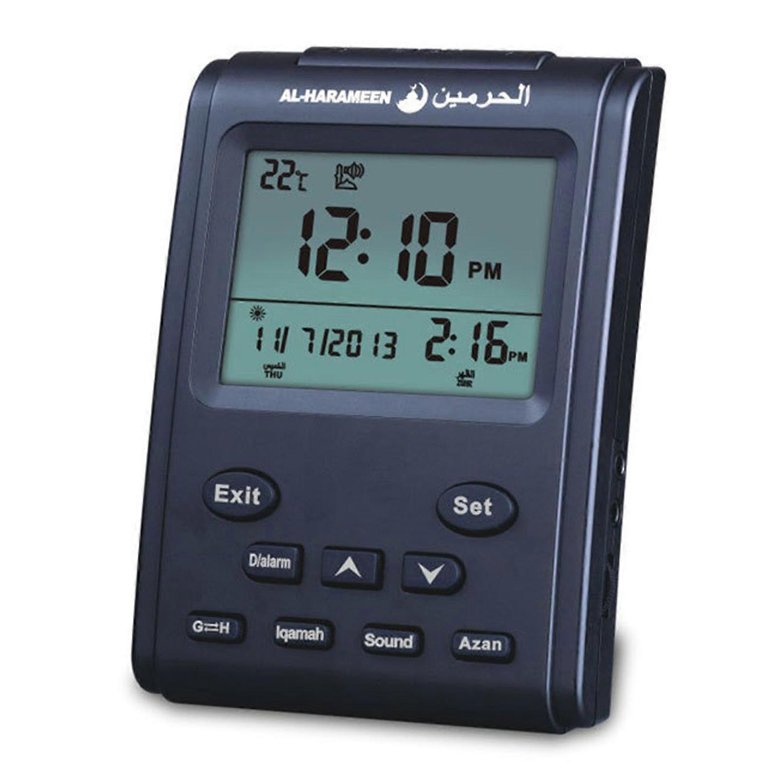 HA-3011 Azan Mosque Digital Clock Tabletop Clock Adjustable with LCD Screen