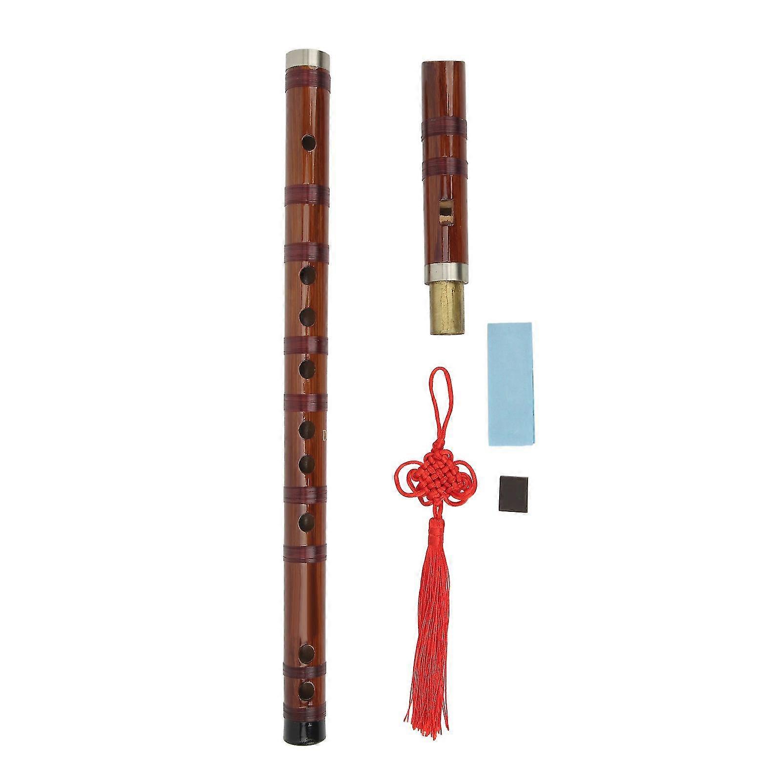 Recorder Instrument Vertical Flute Bamboo Chinese Style Set Kit for Playing Performance D Key
