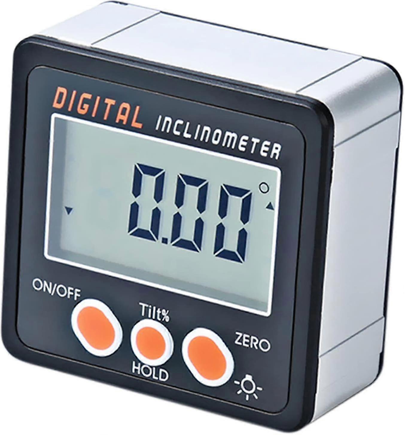 Digital Inclinometer 4 x 90 Digital Protractor Inclinometer with Magnetic Base for Carpentry, Building, Automotive