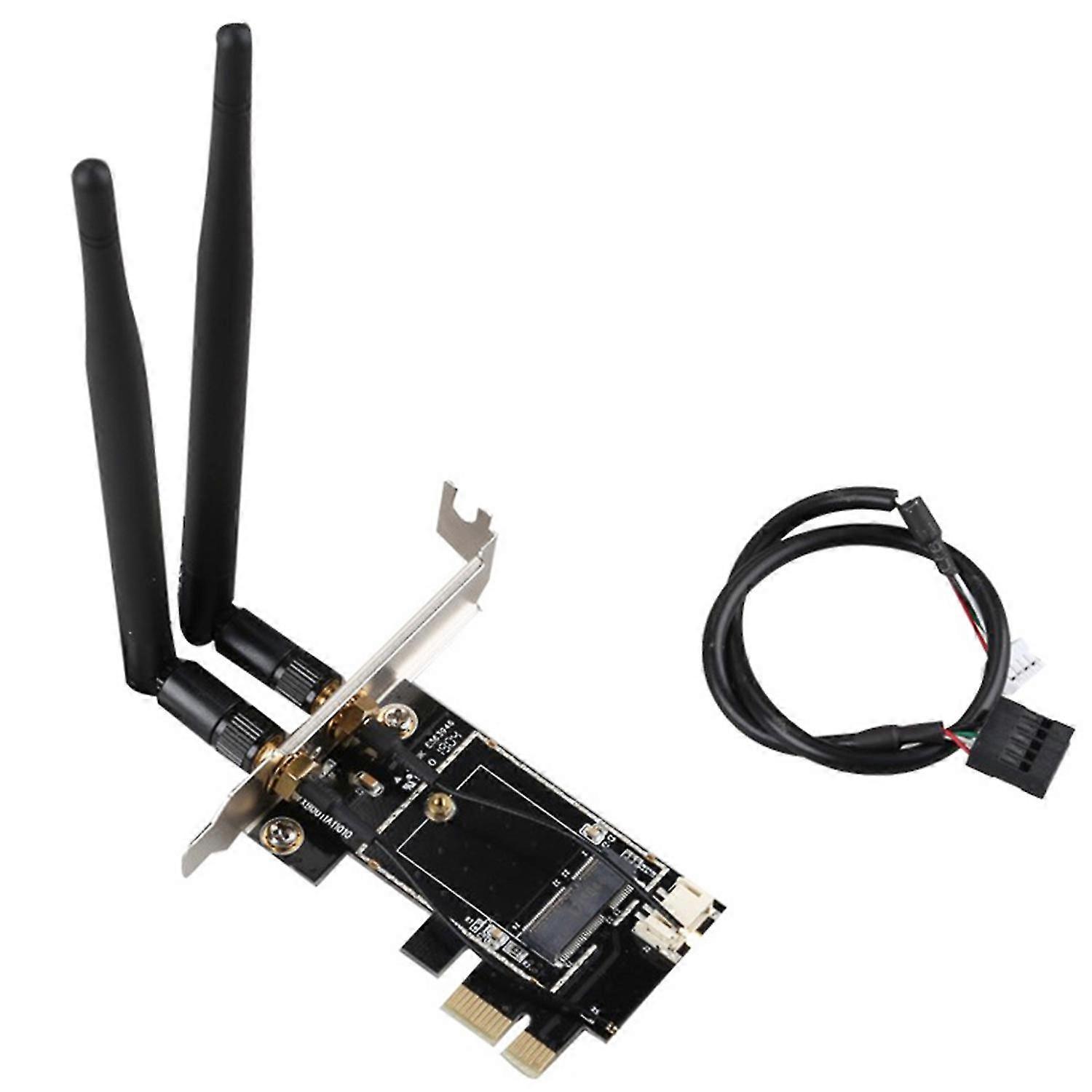 Desktop Wireless WiFi Bluetooth Network Card Adapter PCIe to M.2 Expansion Card Wifi Adapter M.2 NG
