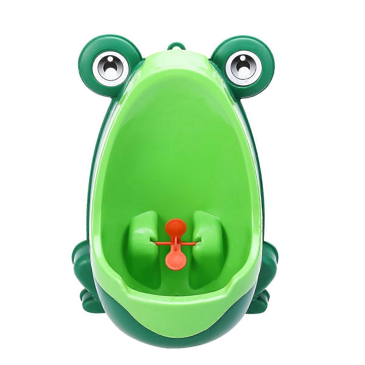 Grodformade pojkar Potträning Urinal med virvlande mål (grön)