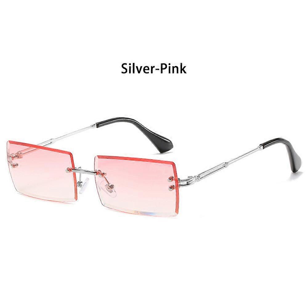 Traveling Style Rimless Mountaineering Sunglasses 2022 Newest Small Rectangle Sun Glasses UV400 Shades For Men Women Eyewear