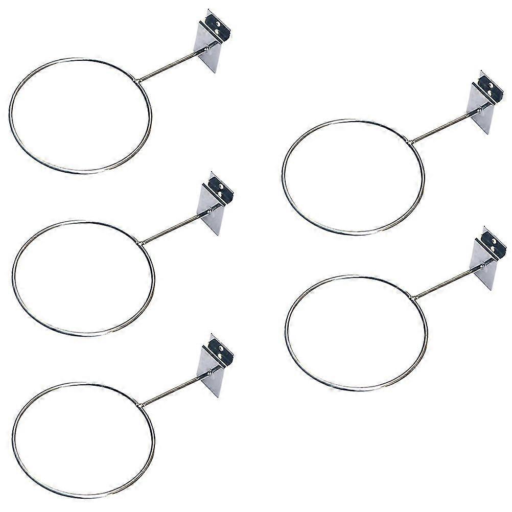 5pcs Wall Mount Ball Racks Basketball Display Rack Ball Holders (silver)