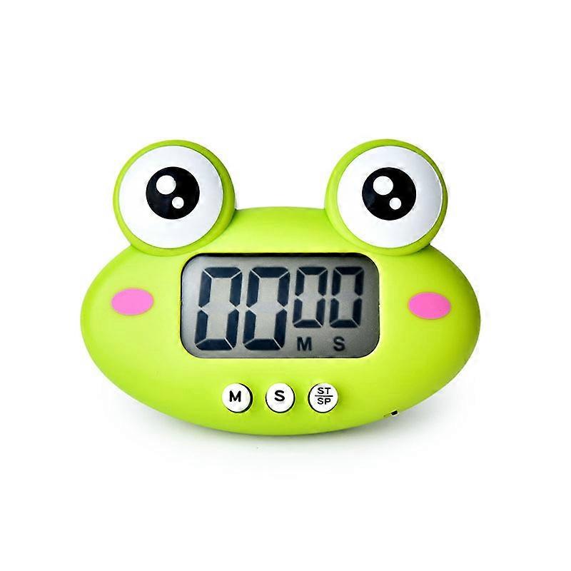 Cartoon Frog Lcd Digital Display Kitchen Cooking Timer Count Down Up Alarm Clock(1 Pcs, Green)