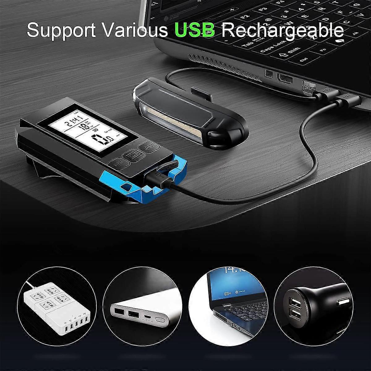 Ordinateur De Vélo Écran Tactile Rechargeable USB - Compteur Vitesse Distance 2 Langues
