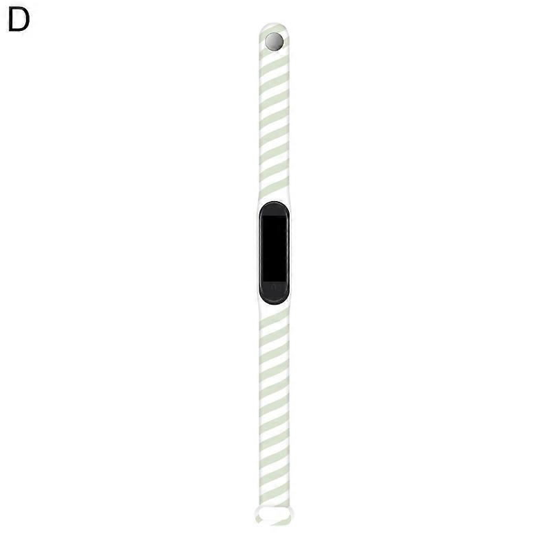 Wrist Strap Rainbow Pattern Easy to Assemble Durable Breathable Silicone Watch Strap Compatible Xiaomi 5/6 JIKAIX