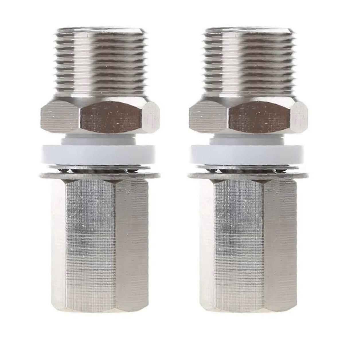 2Pcs S216 3/8-24 to SO239 Antenna Mount Adapter SO-239 to 3/8-24 Threaded Antenna Mount Adapter for CB Ham Radio Antenna