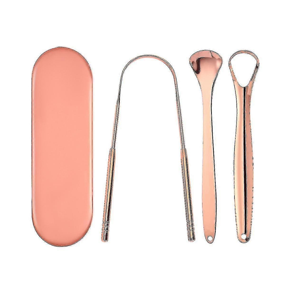 Tongue Scraper Cleaner - 3 Pack Stainless Steel Tongue Scraper