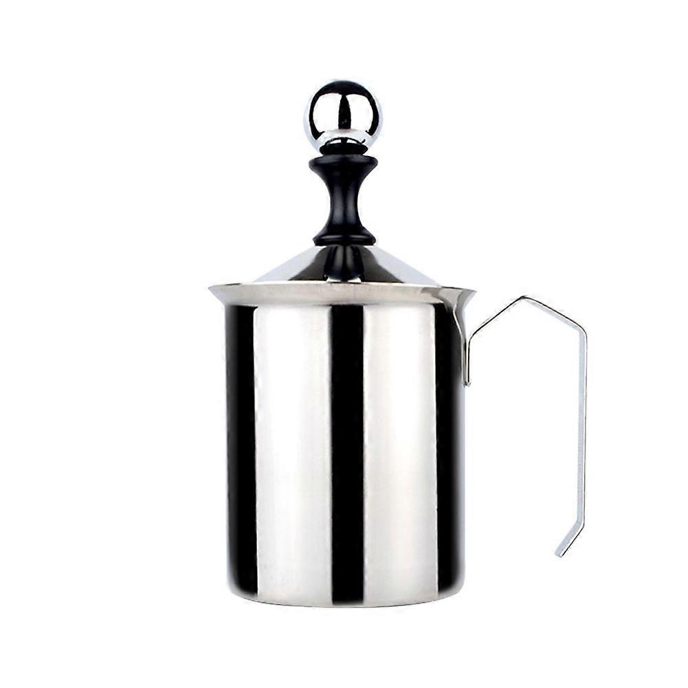 500ml Manual Double Mesh Head Foam Maker Coffee Cream Whisking Milk Frother