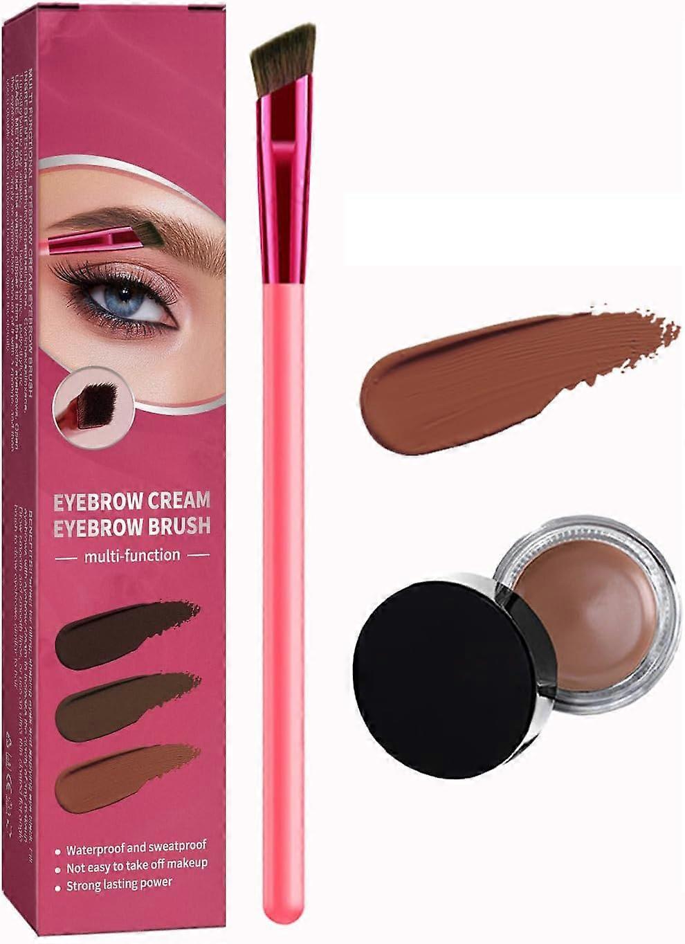 Eyebrow Pen, Multi Function Eyebrow Brush,Laminated Brow Home-Grooming Kit, Multi-Function Eyebrow Concealer Contour Brush (LIGHT BROWN)