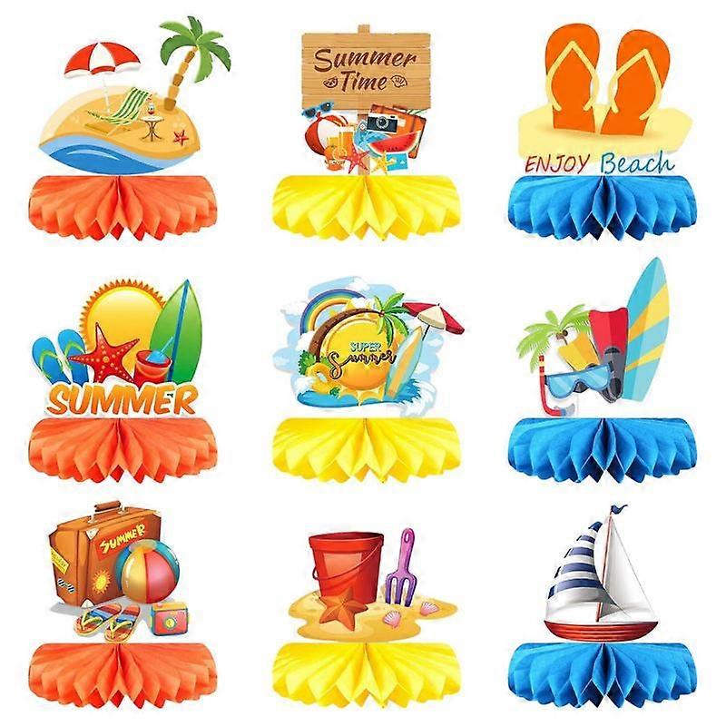 Hawaii Beach Centerpiece Pool Honeycomb Table Centres de table Hawaii Beach Party Fournitures Réutilisables Summer Beach Party Décoration