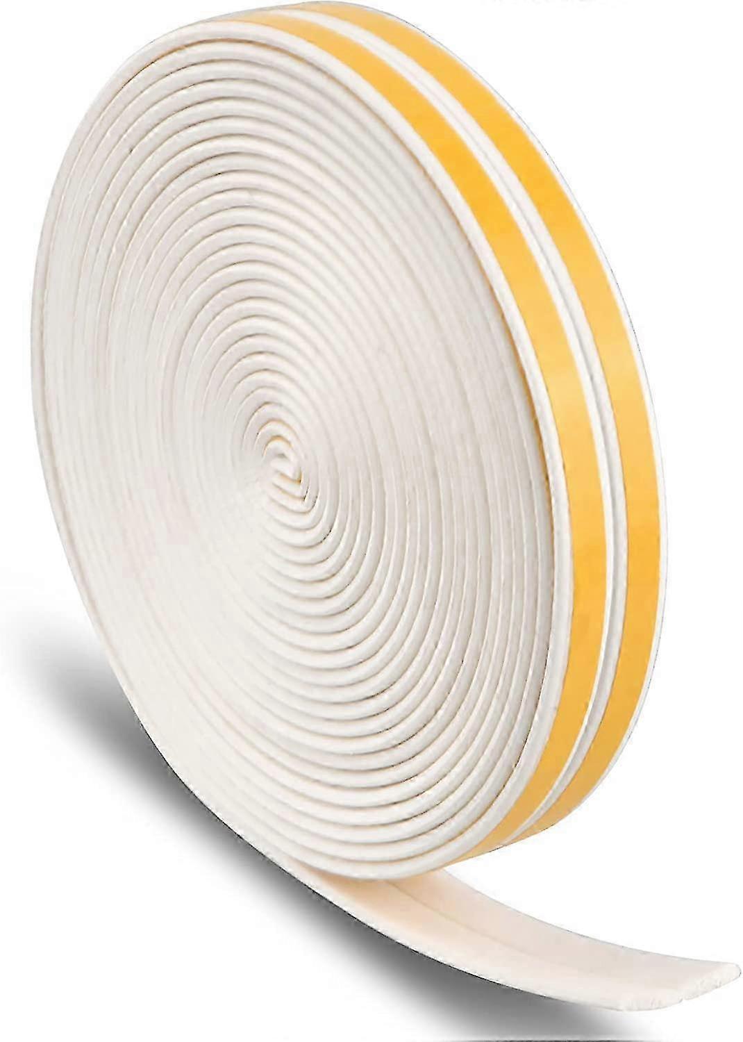 12M Self Adhesive Weatherstrip, 9mm*2mm Window Seal Insulation Weatherstrip, Rubber Foam Seal for Window Sliding Door Weatherstrip Insulation (White)