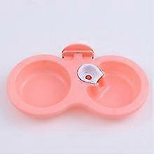 وعاء مزدوج معلق للحيوانات الأليفة - وحدة تغذية للكلاب والقطط والأرانب والطيور وطبق حوض الطعام والماء الكل في واحد