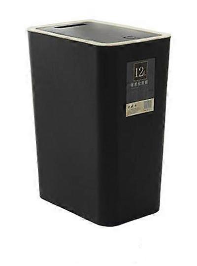 12 liters sorting trash can, rectangular plastic household trash can with lid