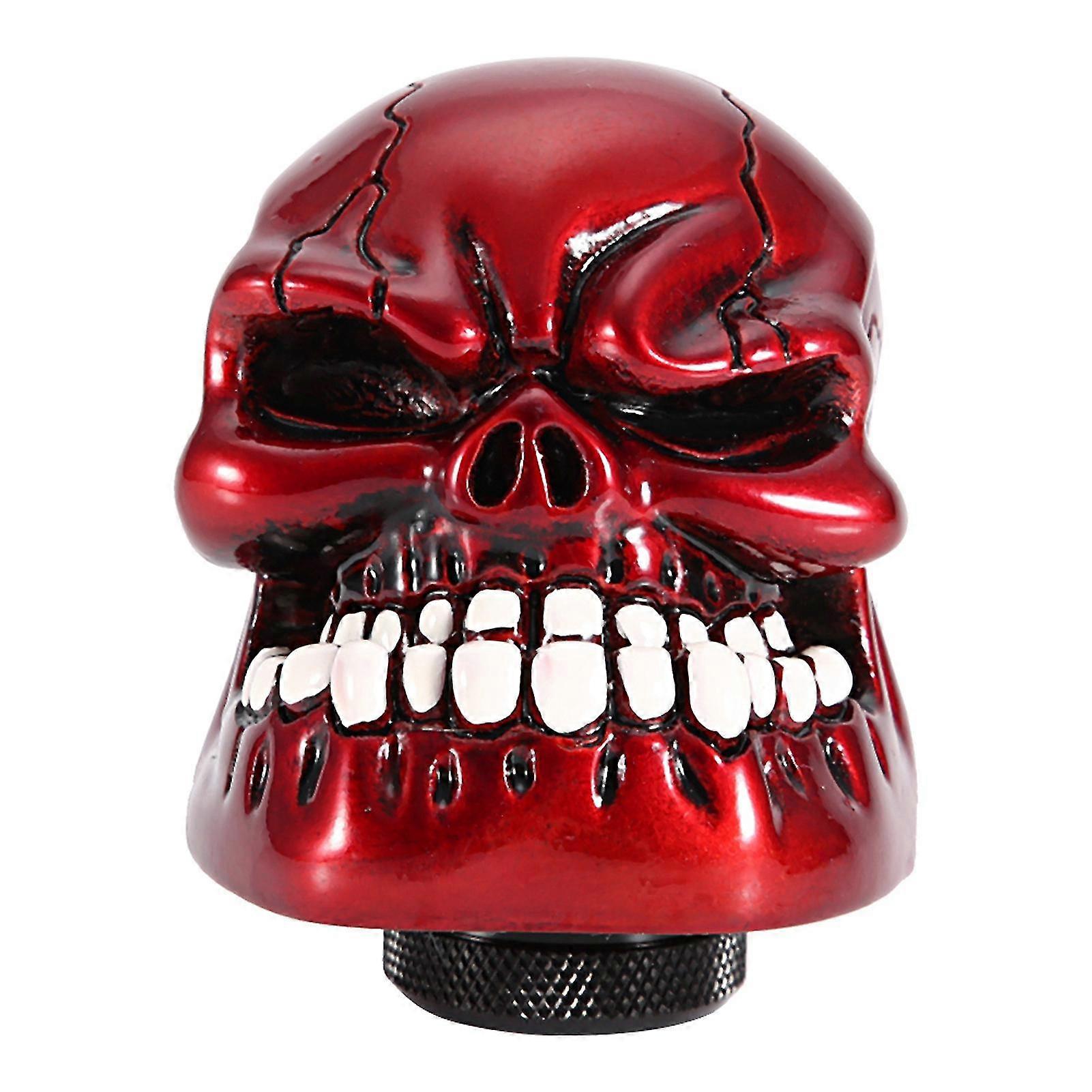 Universal Red Skeleton Skull Head Car Modified ear Shift Knob Stick Lever Shifter