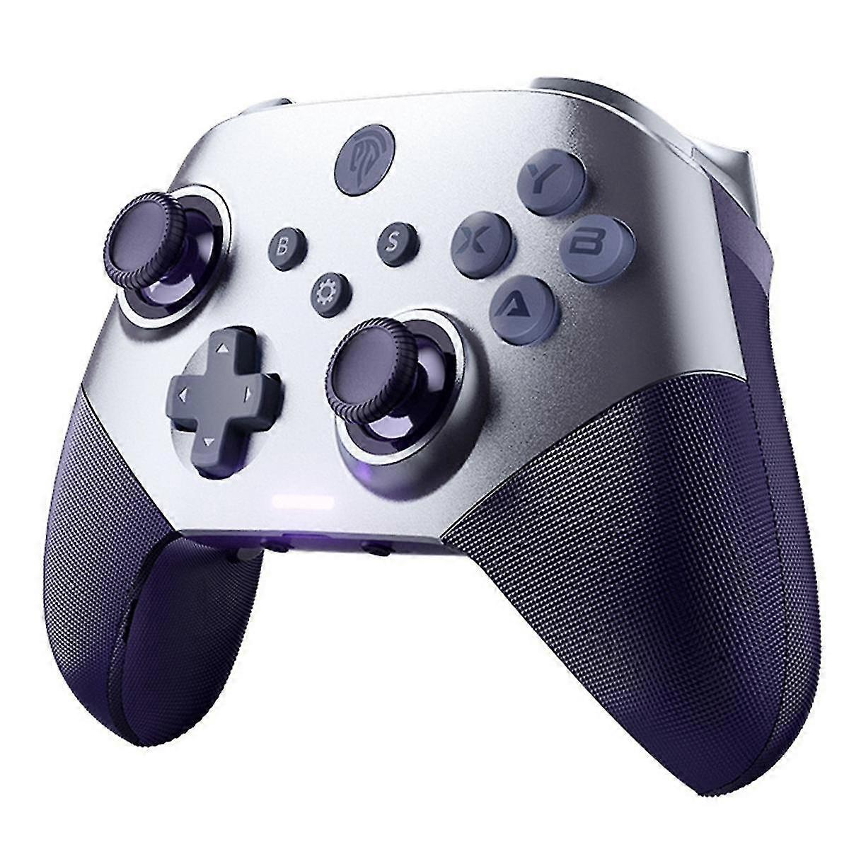 X10 Hall Effect Controller Wireless Bluetooth Controller مع التحكم في الحركة للكمبيوتر الشخصي / iOS / Android / Switch / Steam Purple