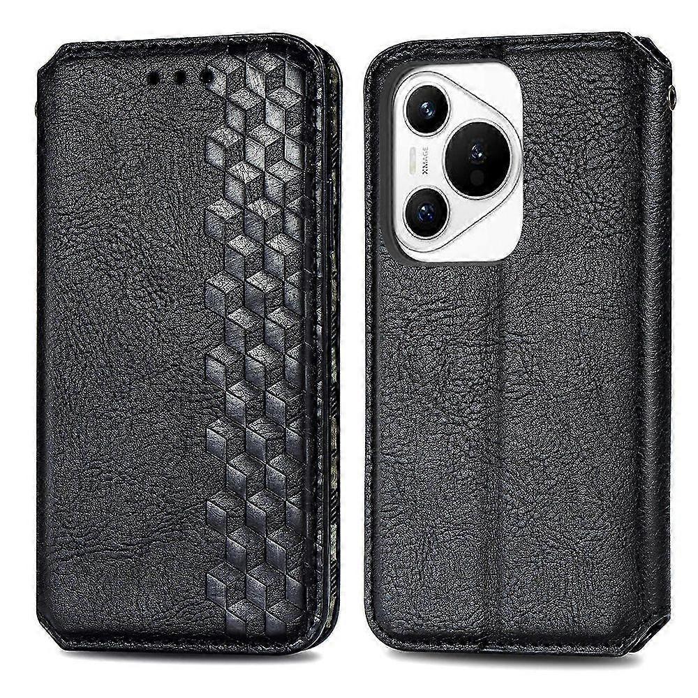 For Huawei Pura 70 Case Rhombus Leather Wallet Phone Cover Magnetic Closing