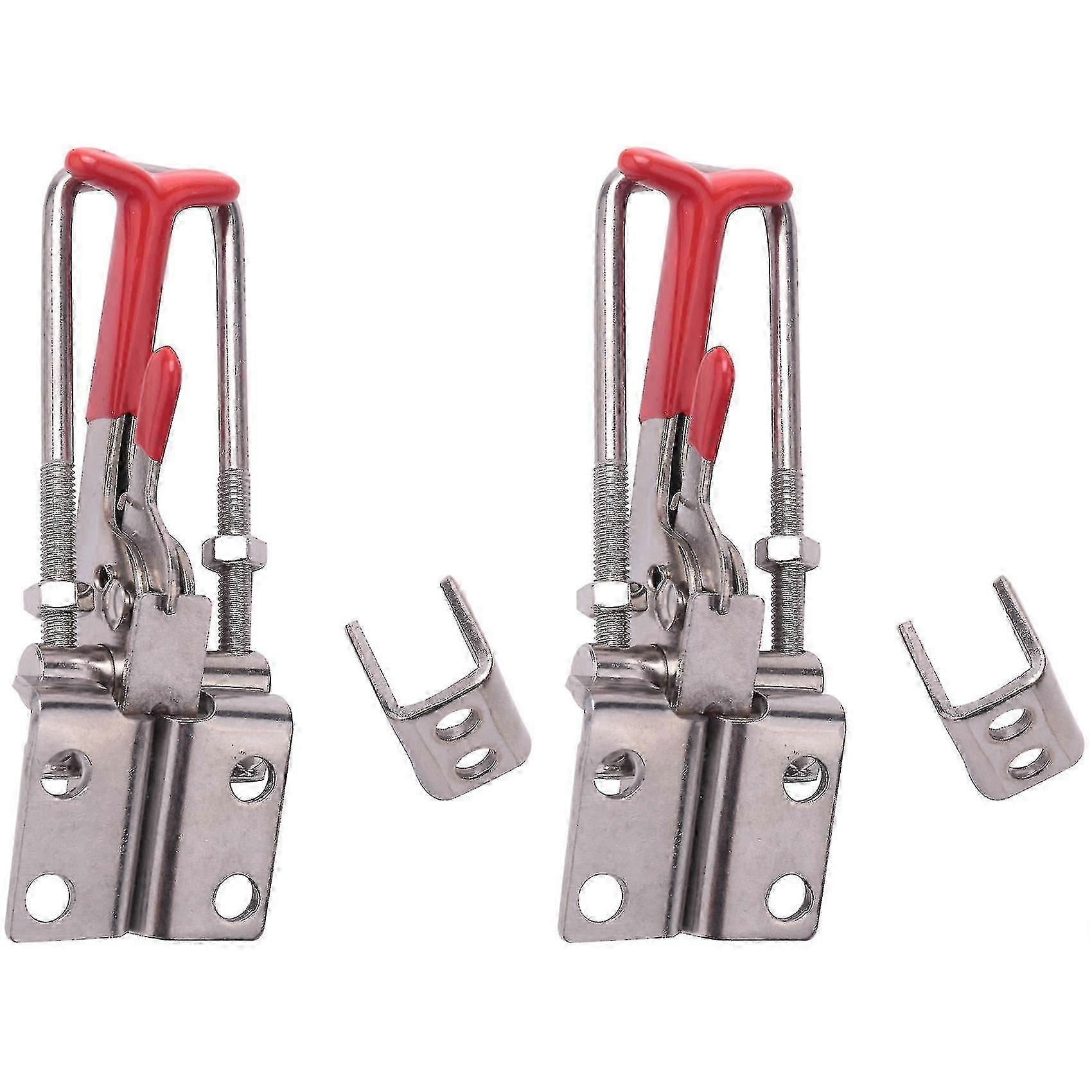 2-pack 2000lbs Capacity Heavy Duty Adjustable Latch U Bolt Self-lock Toggle Clamp