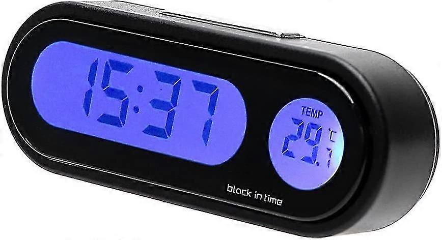 2 In 1 Digital Thermometer With Clock For Car Interior Decoration