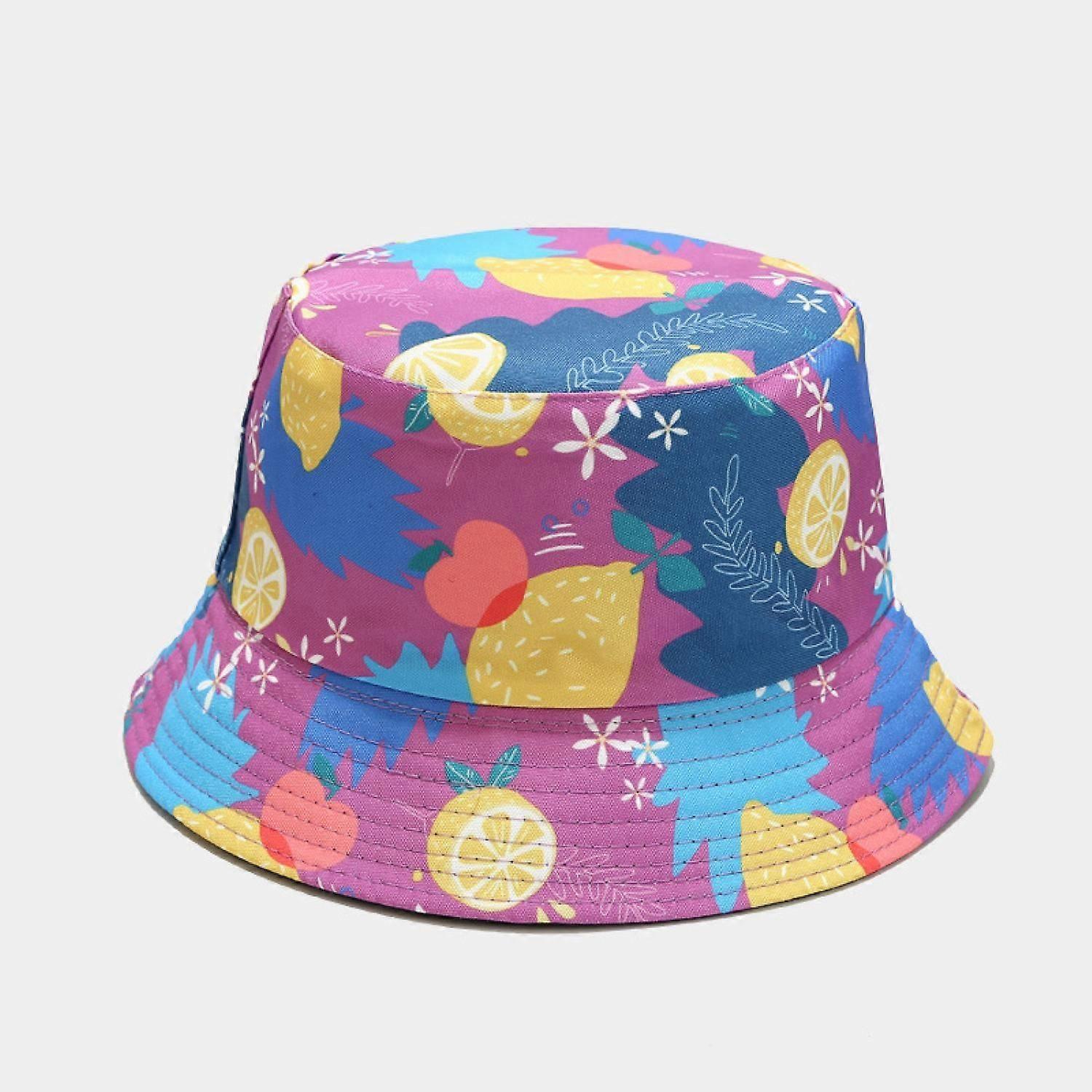 AVEKI Packable Reversible Colorful Fruit Printed Fisherman Bucket Sun Hat, Many Patterns