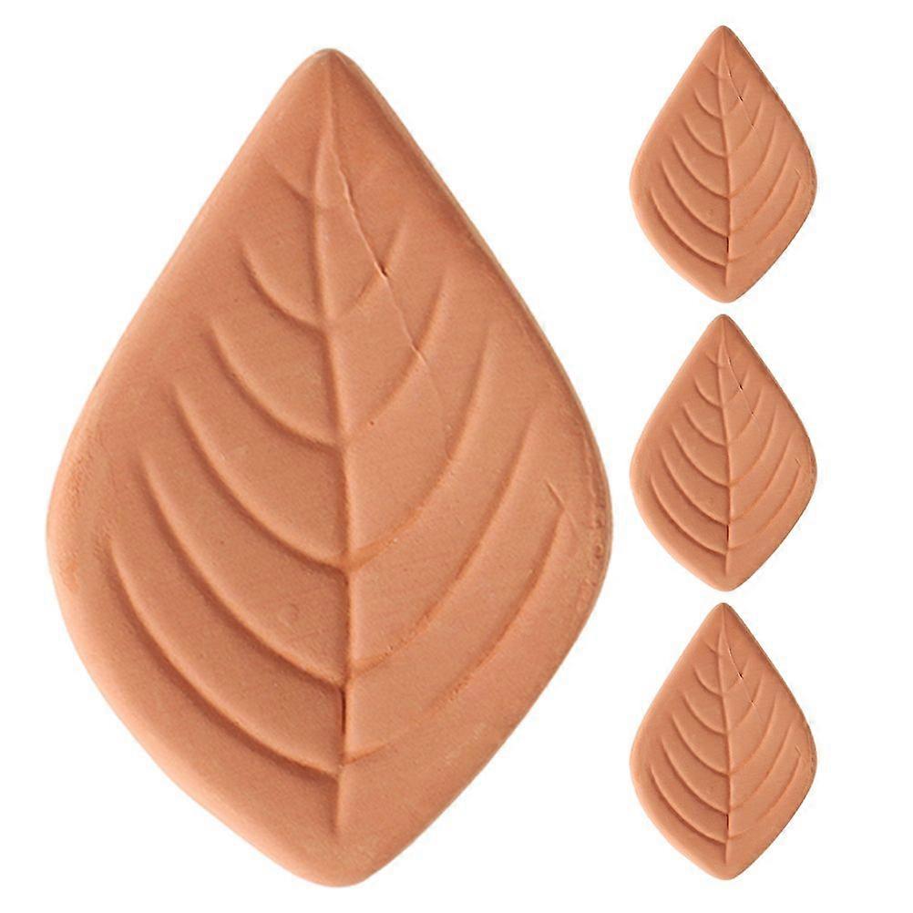 4pcs Reusable Leaf Shaped Terracotta Sugar Savers For Food Containers Brown Sugar Keeper And Softener Portable Sugar Saver For Home