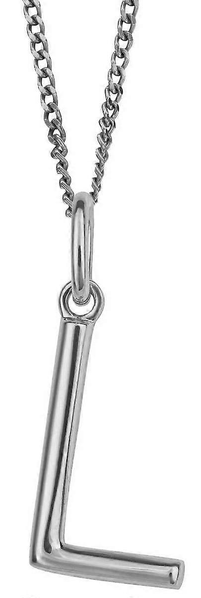 Beginnings L Initial Pendant - Silver