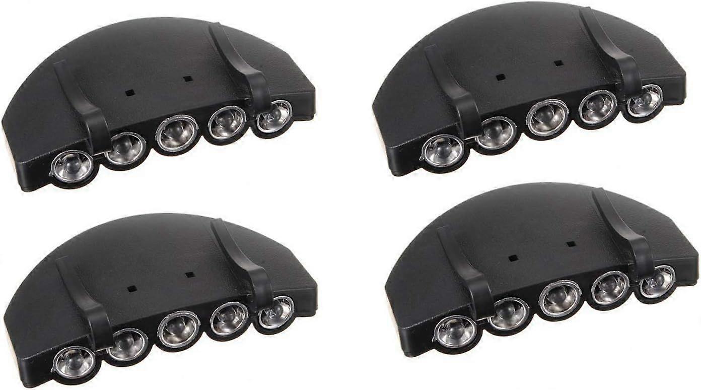 5 LED super bright clip-on cap lamp (4 pcs)