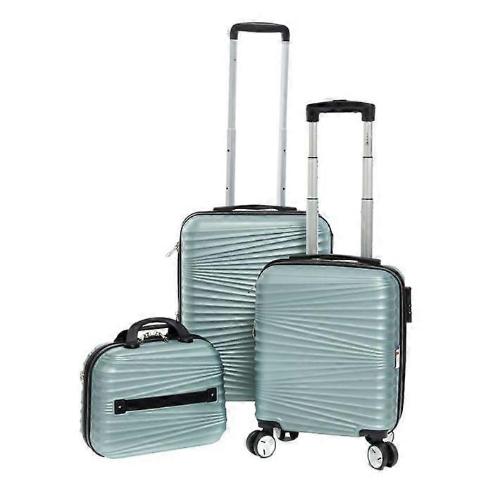 Set of 2 rigid expandable suitcases + 30% volume + Vanity - Lys Paris 323/3 - Mint