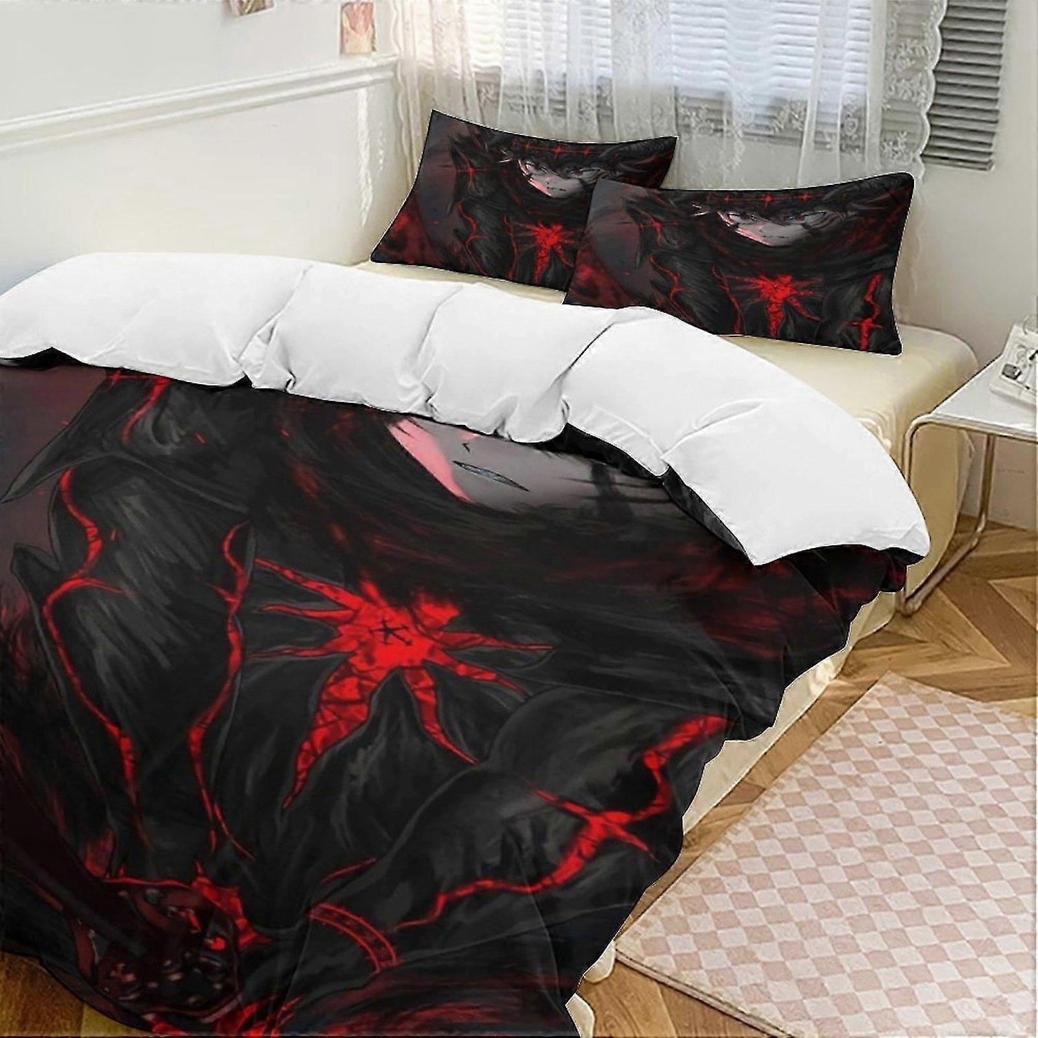 Bedding set Gs264 Black Clover Anime Home Bed 3-piece Set,Lightweight and comfortableMultiple sizes