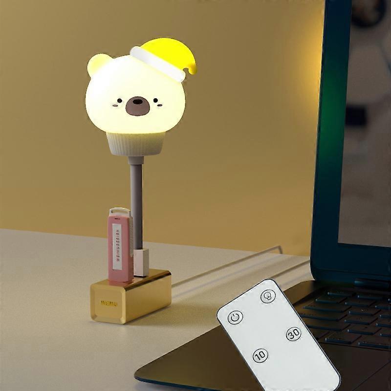 USB Night light LED Cute Bedroom Sleep Eye Protection Bedside Lamp Remote Control Version