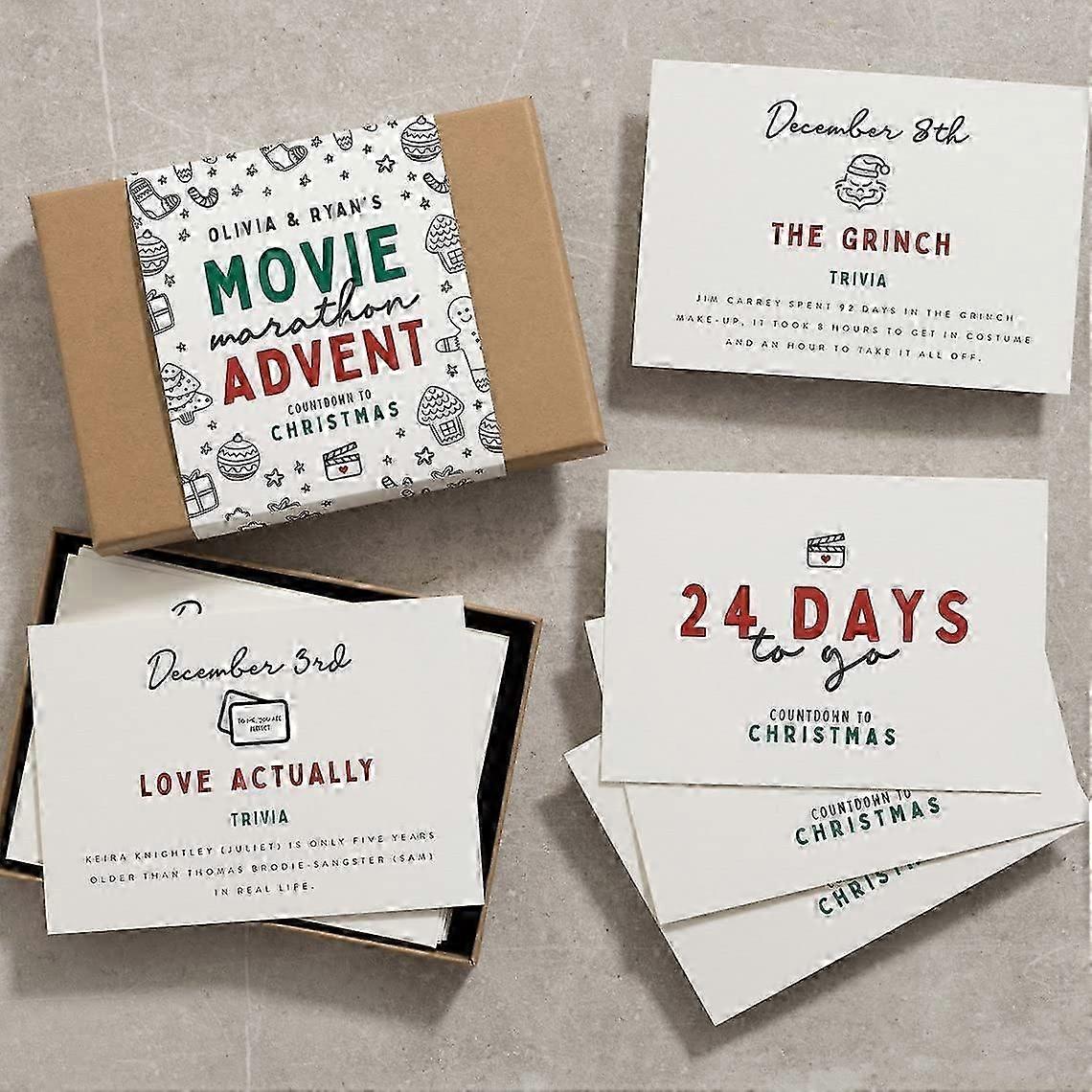 24Pcs Christmas Advent Card, 2022 Christmas Advent Calendar, Christmas Countdown Calendar