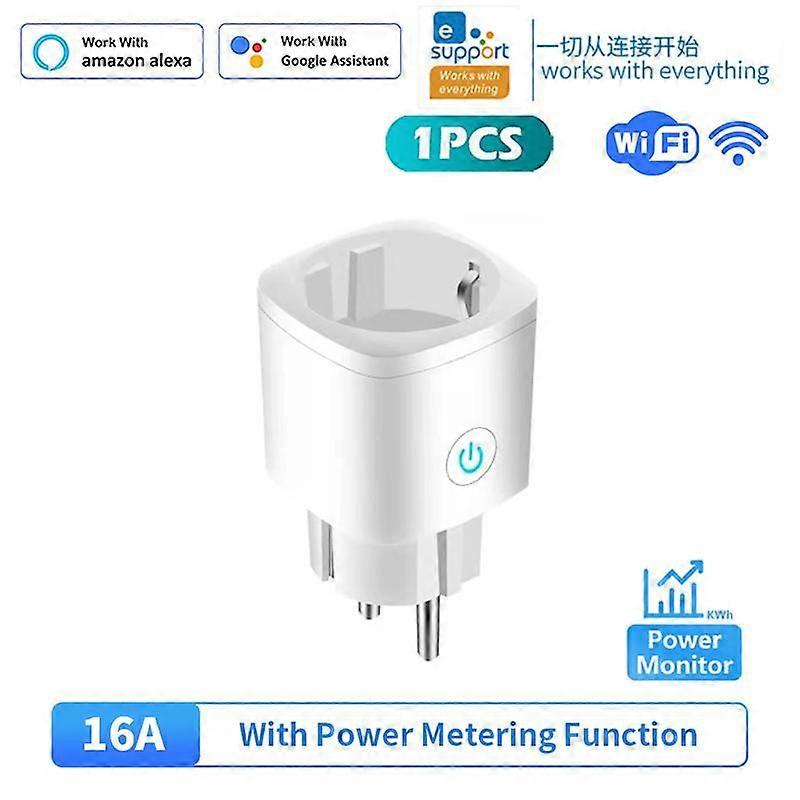 16A 20A EU Wifi Zigbee Smart Plug With Power Metering Function Tuya/Ewelink
