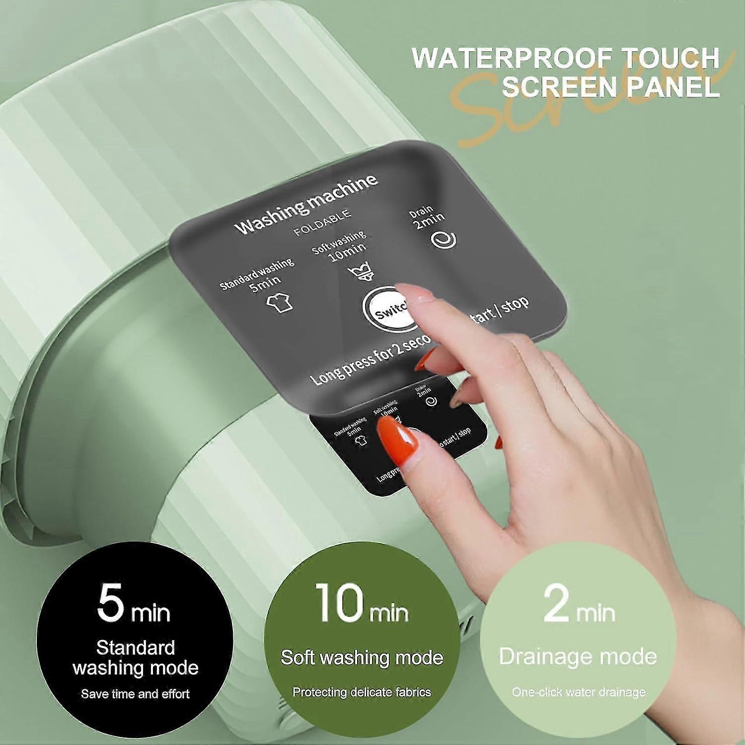 Foldable Portable Washing Machine And Spin Dryer 9l Compact Mini Washing Washer Machine For Baby Clothes Underwear Laundry Apartment Dorms Rv Travel C