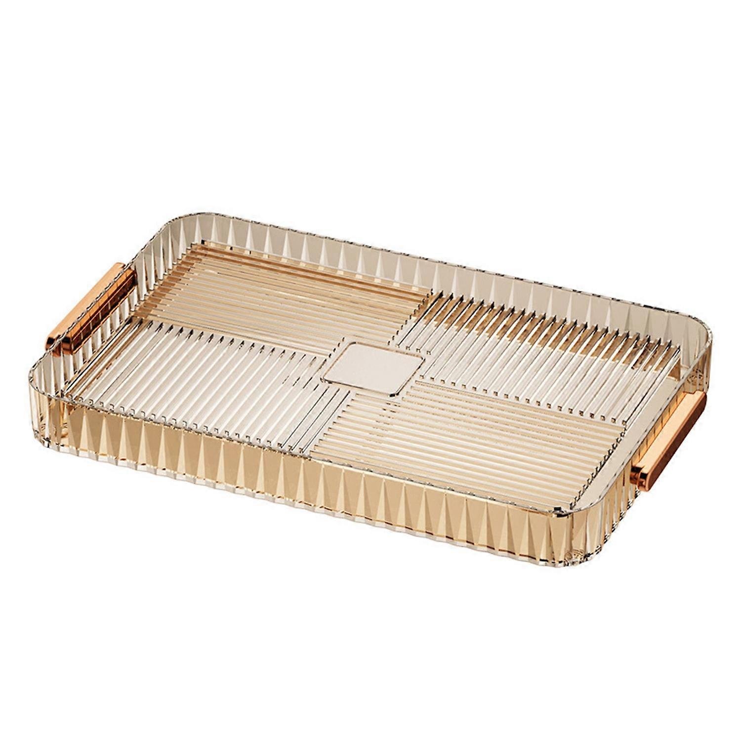 Drainage Tea Tray Plastic Multipurpose Large Capacity Transparent Tea Serving Drain Tray for Home Li