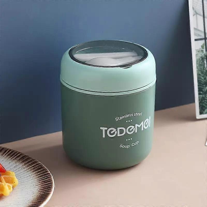 530ml Stainless Steel Lunch Box with Spoon Thermal Food Container Vaccum Cup Insulate Bento Box Thermos Soup Cup For Kids School