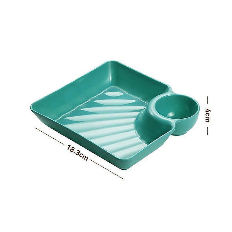 Large Square Dumpling Plate With Vinegar Space Snack Platter Creative Separated