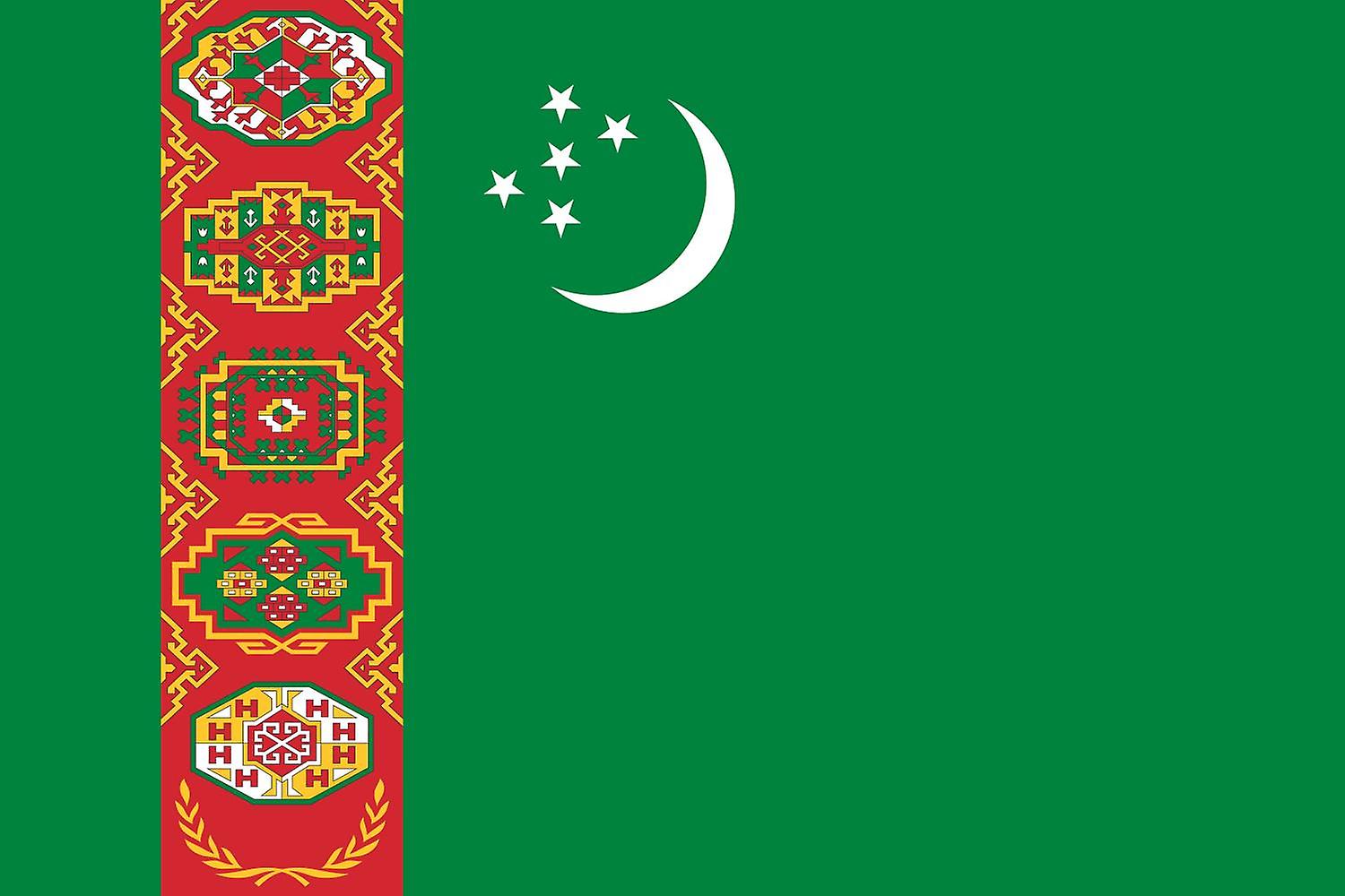 Turkmenistan Flag 